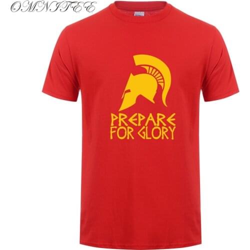 Summer Fashion Men T Shirt Sparta T-shirt Sparta Prepare For Glory T Shirts Cotton Short Sleeve Greece Men Clothing Top OT-551