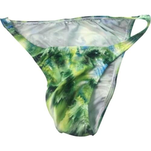Fashion Man Sexy Moss printing Enhancing Bikini Mini Briefs Underwear Gay Male Casual Jockstrap Panties Size M L