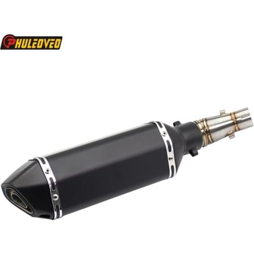 Motorcycle Muffler Exhaust System Link Pipe for Z250 08-16 Ninja 250R 08-16 NINJA 300 13-16 Motorbike Muffler Escape Mid Pipe