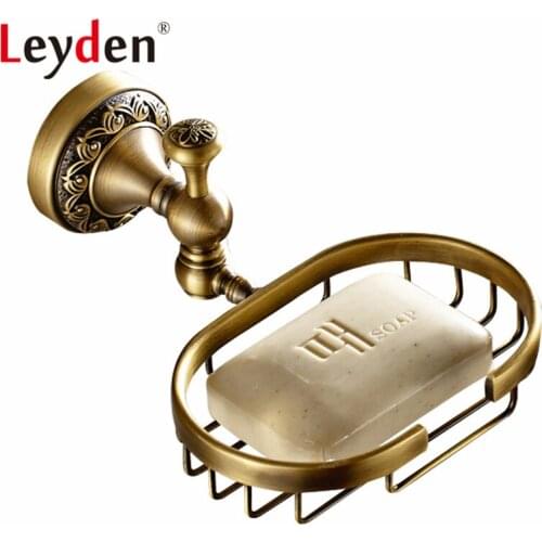 Leyden Antique Brass/ ORB Wall Mounted Soap Dishes Holder Basket Copper Antique/ Black Bathroom Soap Holder Bathroom Accessories