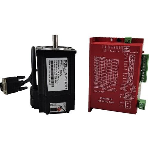 New original red nema23/57 hybrid servo kit closed loop motor driver JSSD2505M + SSD257EC80E1 2.2NM laser engraving machine
