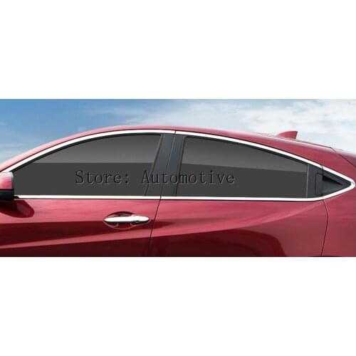 Fit For Honda HR-V VEZEL2015 2016 2017 Window Chrome Pillar Cover Trim Accent Frame Line Sill Garnish Molding Styling