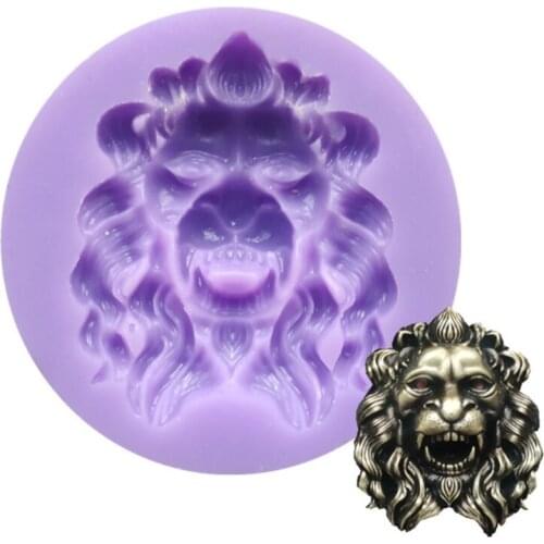 3D Lion Head Silicone Mold Epoxy Resin Animals DIY Decoration Making Soap