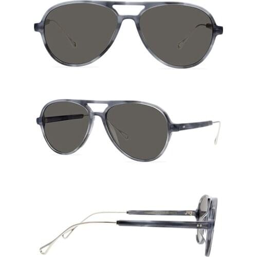 Belight Optical Women Men UV400 Protection Pilot Shape Big Size Vintage Retro Acetate Sunglasses with Case Oculos 9555