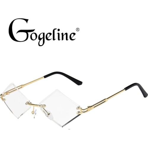 New Rimless Hexagon Sunglasses Women Fashion Summer Gradient Candy Color Sun Glasses Men Cool Driving Shades Hip Hop Oculos