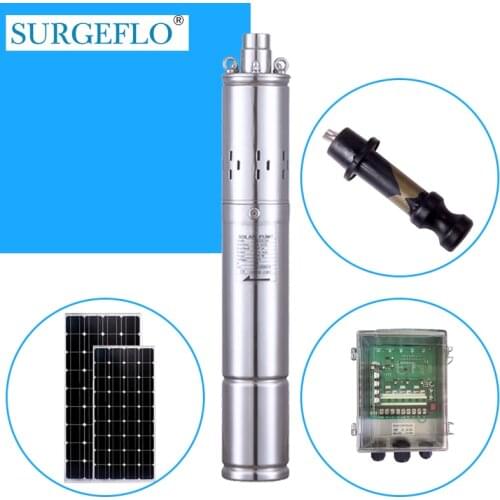 Solar water pump power panel kit for deep well solar powered water pump for irrigation 100% copper motor pump water solar