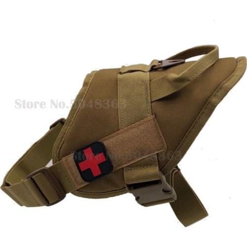 Tactical Molle Service Dog Compact Vest Harness Military Training Dog Clothes Load Bearing Harness SWAT Dog Pet Jacket