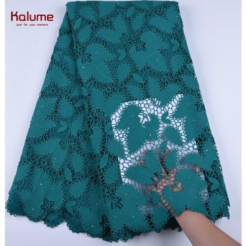 High Quality African Tulle Guipure Cord Lace Fabric Latest Nigerian French Network Cord Lace Fabric With Stones For Dress F1668
