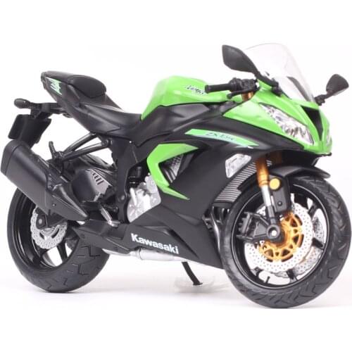 Green 1:12 Scale Automaxx Kawasaki Ninja ZX6R ZX-6R 636 Sport Bike Diecasts & Toy Vehicles Motorcycle Racing Model Replicas Kids