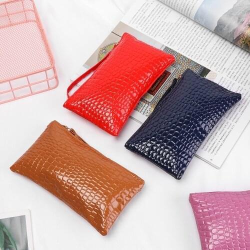 Women Fashion PU Leather Wallet Waterproof Phone Pocket Pure Color Coin Small Pouch Cosmetic Bag Ladies Clutch Tote