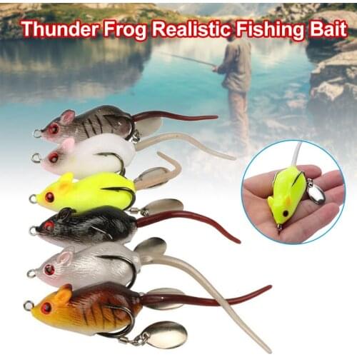 1pc 4.5cm 10.5g Rat Sahpe Bait Fishing Soft Mouse Lure Tackle Crankbait Jerkbait with Fishing Hook Sequin