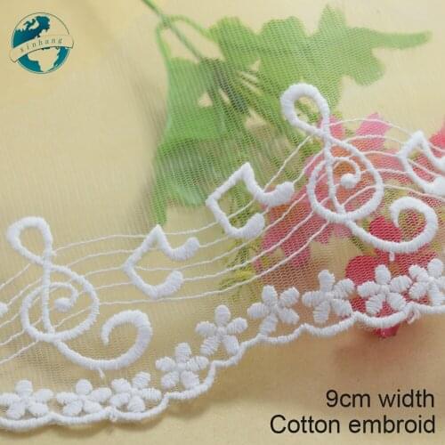 10yards 9cm embroid elastic sewing ribbon guipure lace trim or fabric warp knitting DIY Garment Accessories free shipping#1805