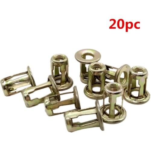 20Pcs Car Metal Screw Nut Front / Back for Santana