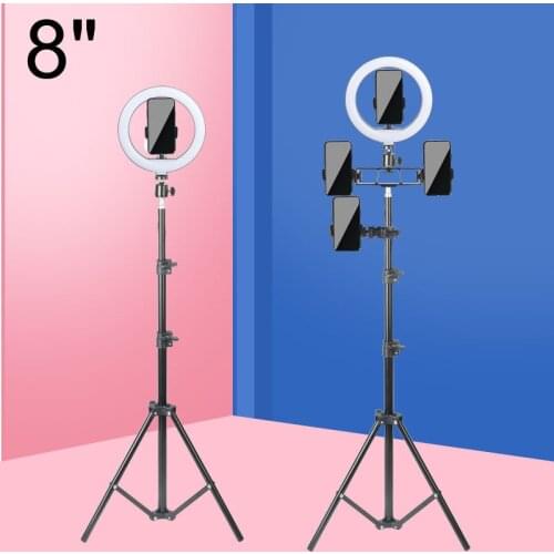 8 inch 20cm Photography Led Ring Light With Tripod 160cm Stand Round Ring Lamp To Make For Live Video Streaming