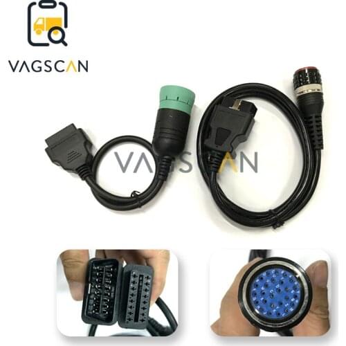 88890302 9 Pin cable+ 88890304 OBD2 OBDII cable for Volvo Vocom 88890030 Vocom II excavator equipment