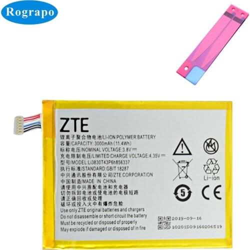 Original 3000mAh Li3830T43p6h856337 Battery For ZTE Blade X9 S6 Lux Q7/-C G719C N939St V5 Pro N939ST N939SC N939SD Mobile Phone