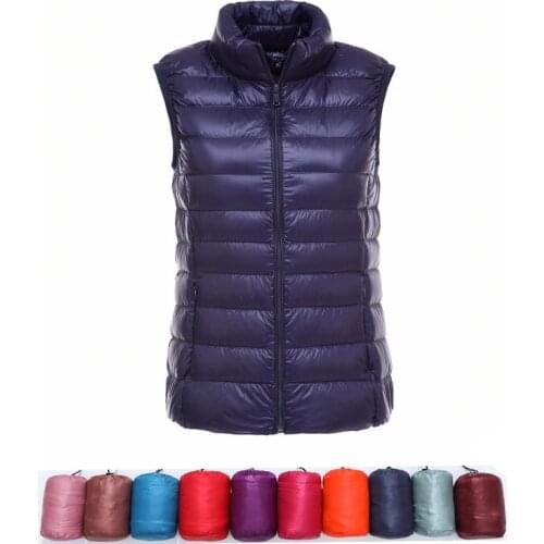 Vgvfhzy Brand 3XL 4XL Large Size Waistcoat Womens Warm Vest Ultra Light Down Vest Women Portable Sleeveless Winter Warm Liner