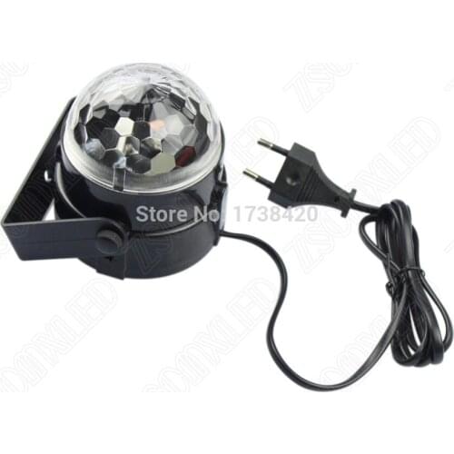 3W Colorful RGB Stage LED Crystal Ball Light christmas laser projector DJ Disco KTV Party Club light--Voice-activated Rotating