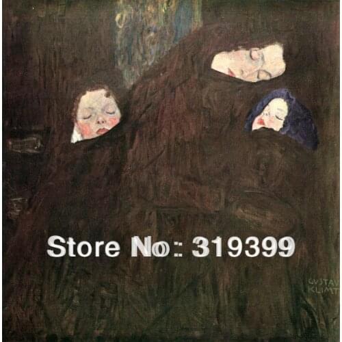Oil Painting reproduction on Linen Canvas,The Family by gustav klimt,100% handmade,Free DHL shipping, Museum quaity