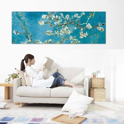 100% hand-painted Van gogh oil painting high quality wall flower pictures for living room art painting DM1803292