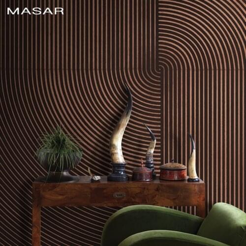 MASAR 46/5000 Original art murals dense lines staggered villa corridors living room background wall wallpaper Time
