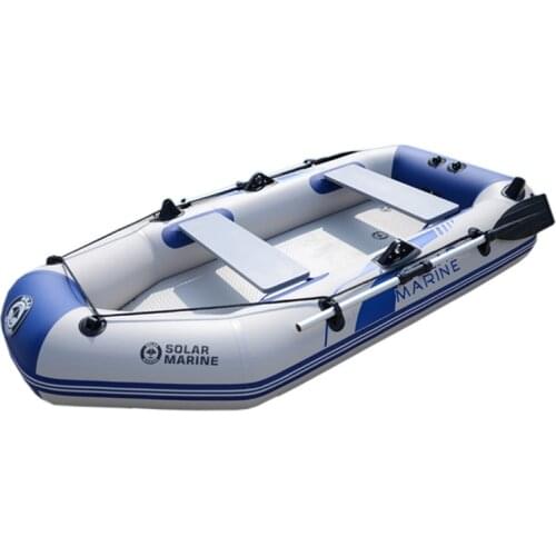 Small Batch Customization 3 Person PVC Inflatable Fishing Boat Rubber Kayak With Air Mat Floor Boat Outdoor Dinghy For Sale
