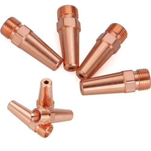 Tips Gas Nozzle M16*1.5*50 Welding Torch Contact Contact Tip Gas Nozzle 4/5mm Plasma Welder Welding Accessories