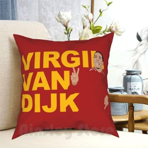 Virgil Van Dijk ( Yellow ) Pillow Case Printed Home Soft Throw Pillow Virgil Van Dijk Virgil Vvd Mohamed Salah Sadio