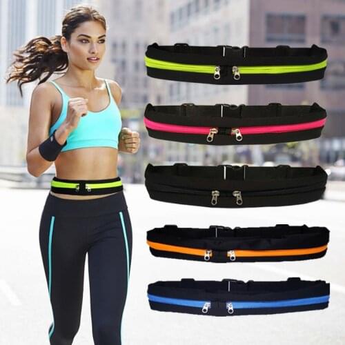 New sports waist pockets outdoor fitness running pockets waterproof anti-theft mobile phone pockets personal sports bag gym