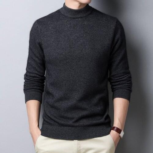 2021 Autumn Winter Sweater Men Turtleneck Pullover Sweater Knitted Slim Sweater Mens Knitted Sweaters Pullovers Men Knitwear