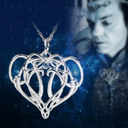Lord Of TheRings ElrondBrooch Necklace Pendant LOTR 925 Sterling Silver Jewelry For Men Cosplay Props Birthday Gifts