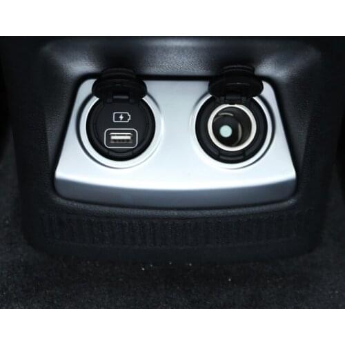 Fit For 2016 2017 2018 Kia Sportage Ql Chrome Cigarette Lighter Usb Port Interior Trim Cover Rear Air Vent Bezel Garnish Molding