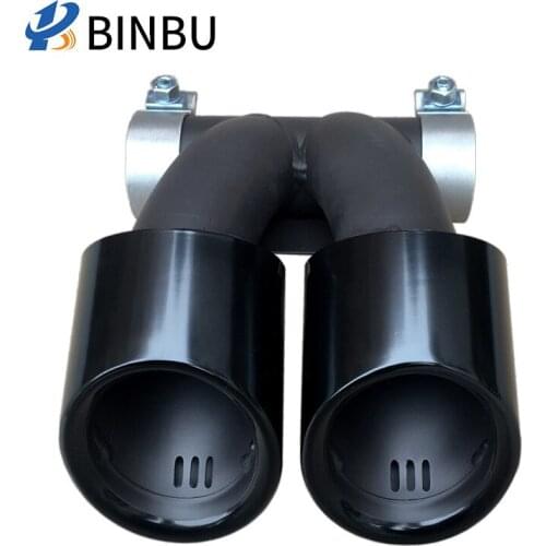 Suitable For Retrofitting of Porsche 718 Tailpipe with Gts Black Exhaust Pipe and the Caman Double