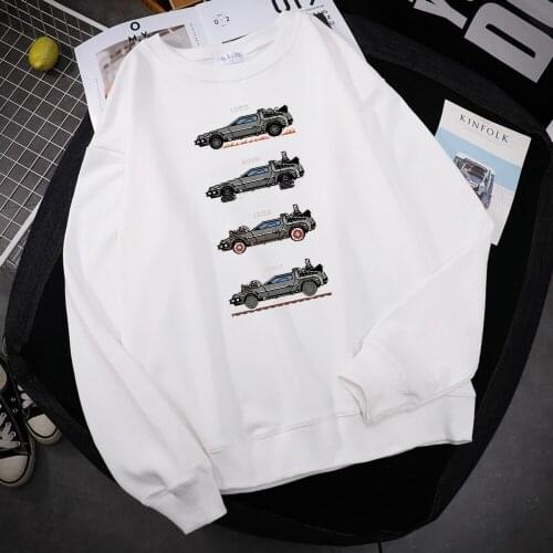 Sci Fi Movies Back Pullovers Future Car Pattern Man Hoodies Hip Hop Punk Sweatshirt For Mens Casual Vintage Male Sweatshirts