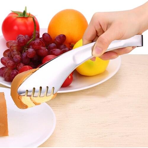 Food Tongs BBQ Tongs Bread Clamp Kitchen Tongs Salad Clip Cooking Food Serving Utensil Tongs Kitchen Accessories Stainless Steel