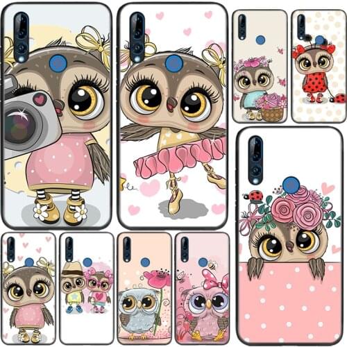 Silicone Cover Lovely Animal Owl for Huawei Honor 10i 9X 8X 20 10 9 Lite 8 8A 7A 7C Pro Lite Phone Case