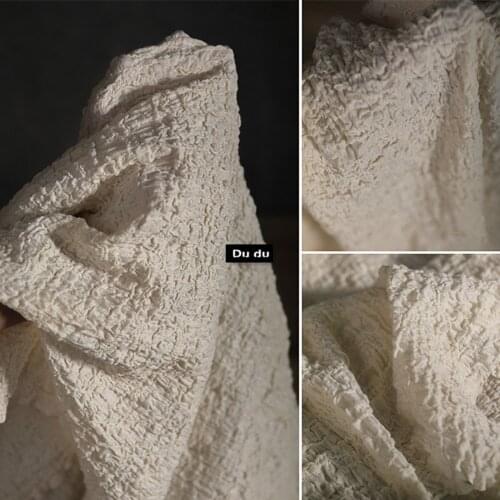 50*124cm Fold Texture Clothing Fabric Restoring ancient ways Stretch Fabric Embroidery Soft Creative Design Fabric DIY