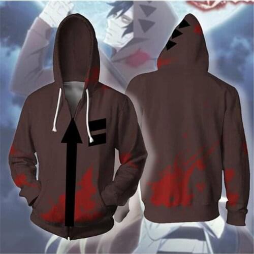 Game Angels of Death Cosplay Isaac·Foster The same paragraph zipper hoodie short-sleeved men and women clothing 3D printing new