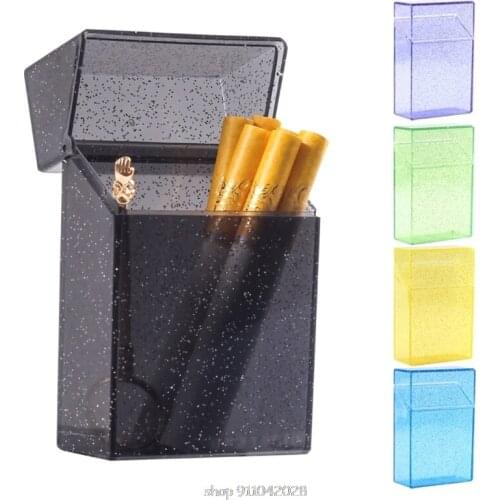 Ultra Thin Glitter Smoke Cigarette Case Storage Box for Holding 20 Sticks Package Tobacco Container D21 20 Dropship