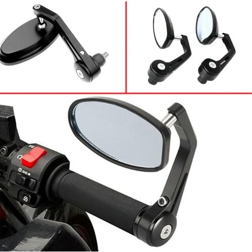 Motorcycle 7/8" 22mm mirrors bar end mirror Rear view Motor handlebar end mirror cafe racer retrovisor moto Motorcycle mirrors