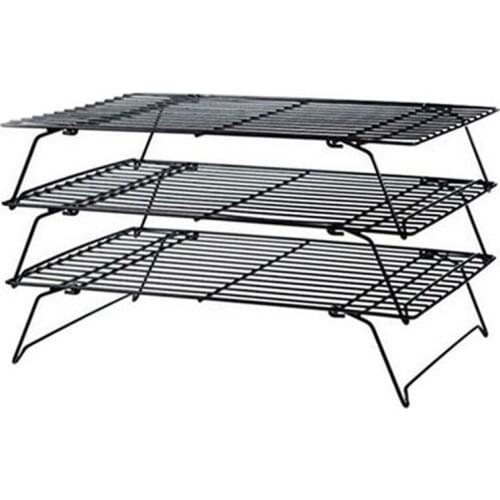 3 Layers Stackable Cooling Rack Metal Cake Cookie Biscuits Bread Cooling Rack Net Mat Holder Dry Cooler for Cooking