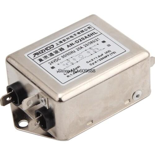 AN-D10A5HL 10A DC Power Filter 24V 36V 48V 110V AN-D10A5HL 15A AN-D20A5HL 20A