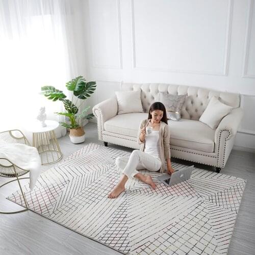 White Black Morocco Rugs And Carpet For Living Room Shaggy Fluffy Bedroom Rug Coffee Table Tatami Floor Mat Anti-Skid Hall Rug