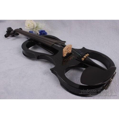 New whte color 8# 4 string 16'' Electric Viola Silent Solid Wood Body Powerful Sound Case Bow