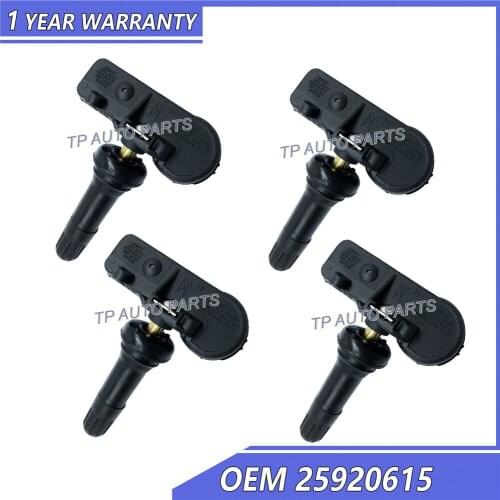 4 Pieces TPMS Tire Pressure Sensor OEM 25920615 Compatible With Chevrolet