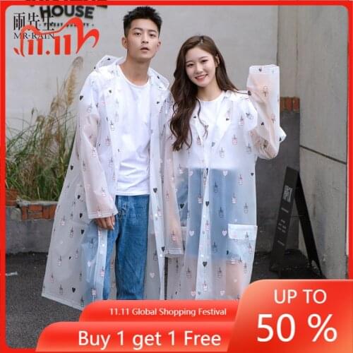 Hiking Full Printing Raincoat Thickened Cycling Travel Fashion Adult Pocket Poncho Rain Gear rain coat raincoat fabric