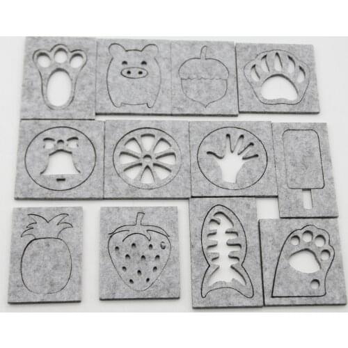 Multiple style DIY Needle Felting Applique Felt Mold Craft Stencil Molds Sewing Accessories Starter Handcraft Woolen Felt Making