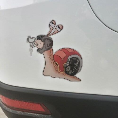 Interesting Cartoon Personality Snail Car Sticker Decal PVC Waterproof Sun Protection Anti-UV Apply To Car Window Windshield