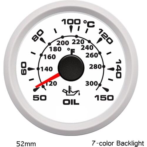 Diesel Engine Oil Temperature Gauge Meter Digital 316L Bezel fit Car refitting Boat Marine Vessel soil shifter 7 color Backlight