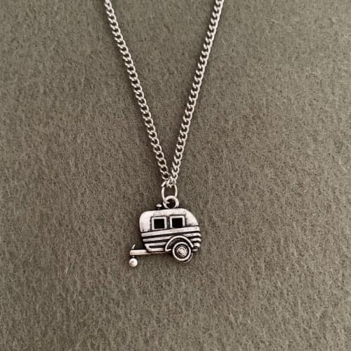 Exquisite Antique Silver Car Charms Pendant Necklace Unisex Jewelry Gift For Friends Dropshipping